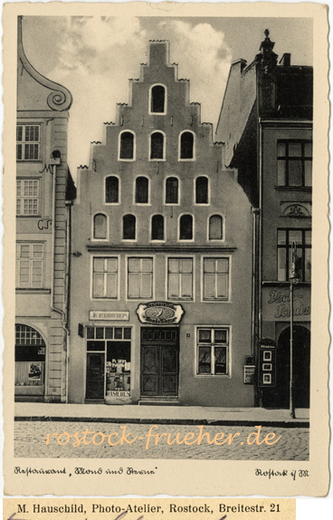 Restaurant „Mond und Sterne“. Ansichtskarte, 1936 gelaufen